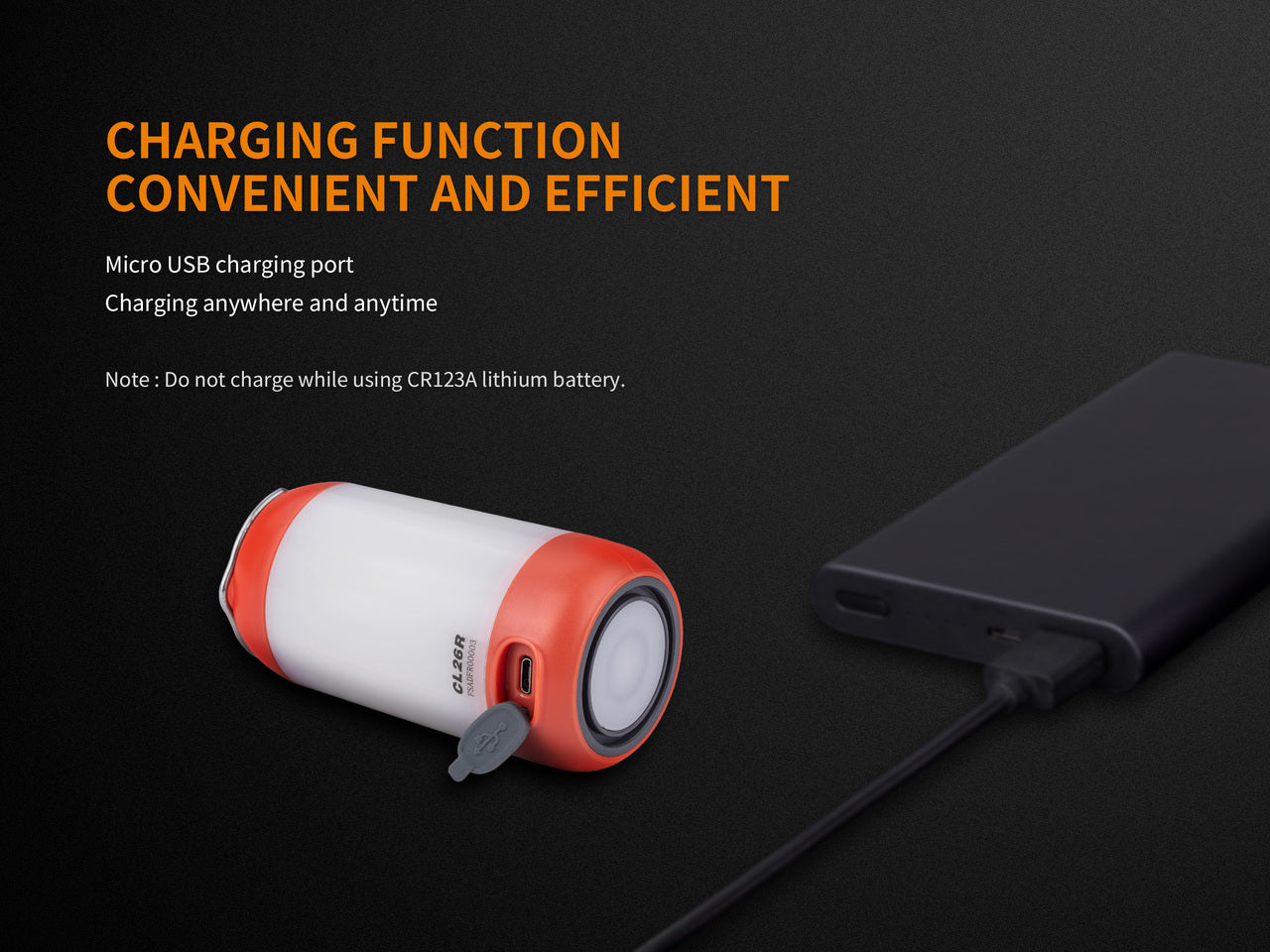 Fenix CL26R Rechargeable LED Camping Lantern - 400 Lumens, USB-C Charging, IP66 Waterproof, Perfect for Outdoor Adventures, Hiking, Emergency & Power Outages