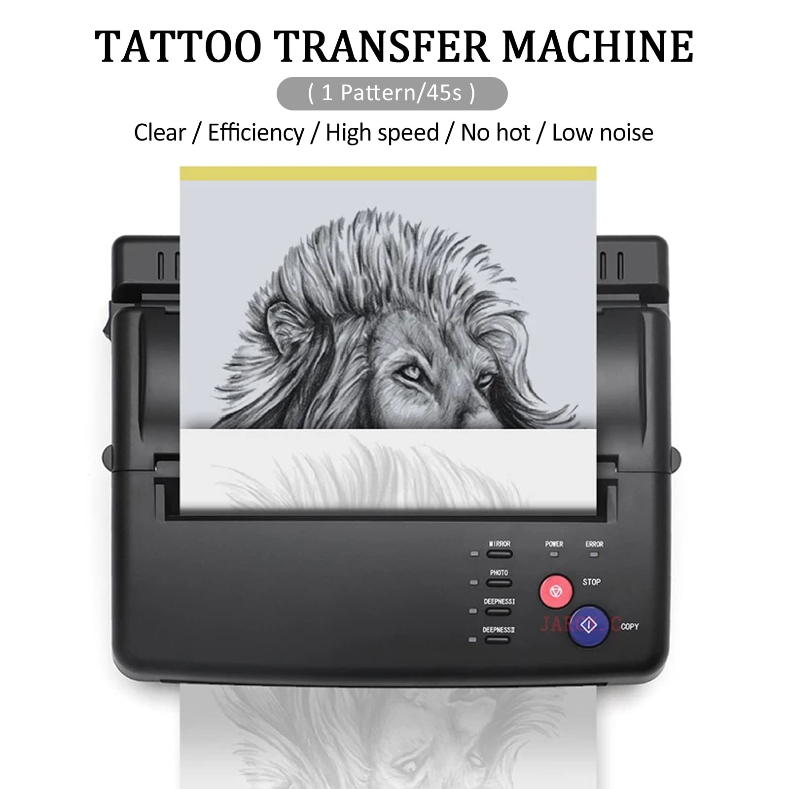 Autdor Thermal Transfer Stencil Machine - Monochrome Portable Printer for DIY Crafts, T-Shirt Printing, and Label Making - Includes 30Pcs Letter Size Transfer Paper - USB Interface for PC Connectivity - Ideal for Home, Office, and Small Business Use