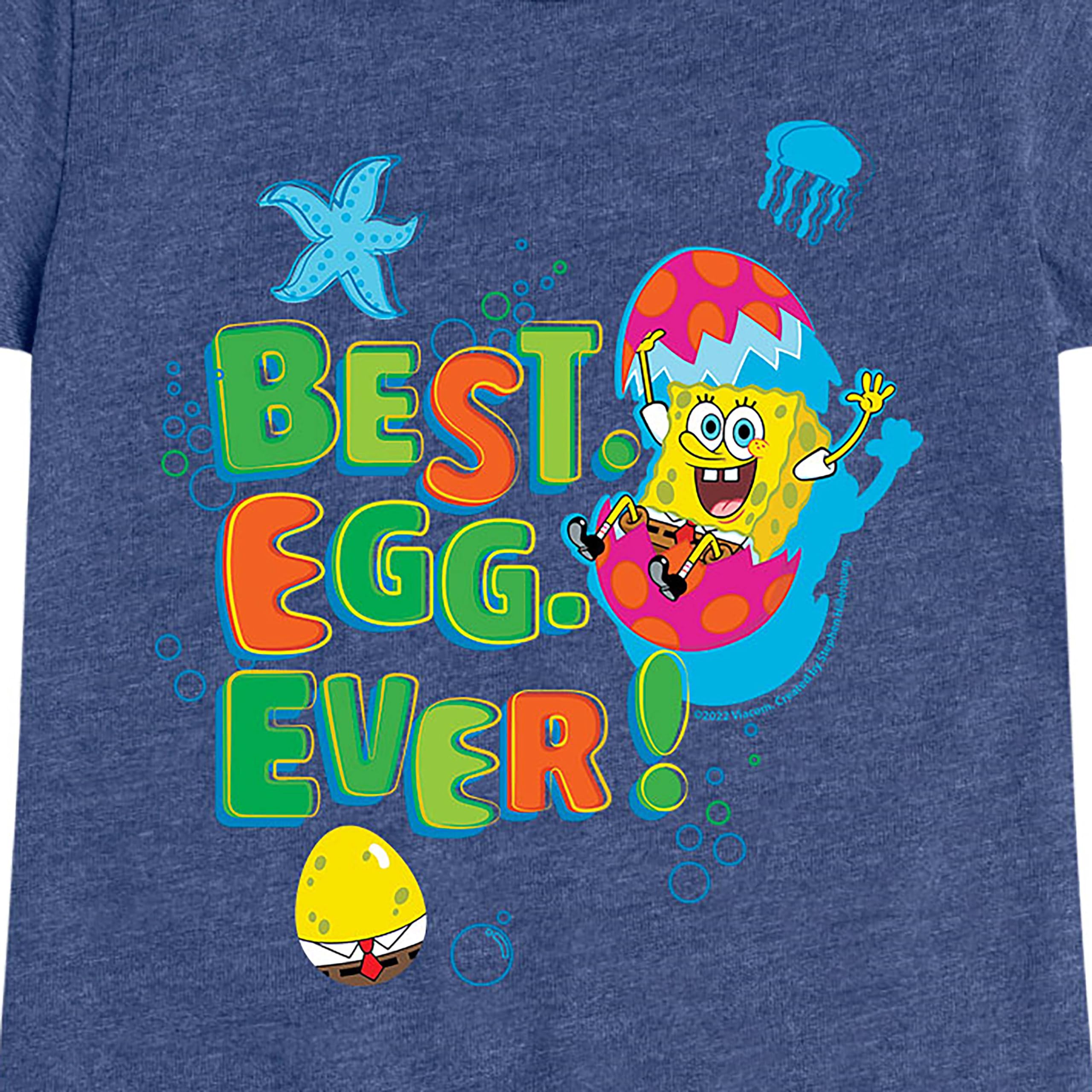 SpongeBob SquarePants Easter Graphic T-Shirt for Toddler & Youth Girls - Soft Short Sleeve Cotton Tee - Medium Size - Perfect for Easter Outfits, Birthday Gifts & Casual Wear