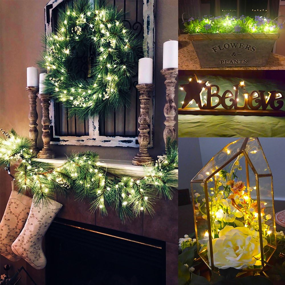 YKB 12 Pack Fairy Lights Battery Operated - 20 Small LED Lights on 6.6ft/2m Silver Copper Wire, Mini LED String Lights Powered by 2xCR2032 - Perfect for Mason Jars, Christmas Decorations, Weddings, Home Parties & Outdoor Events