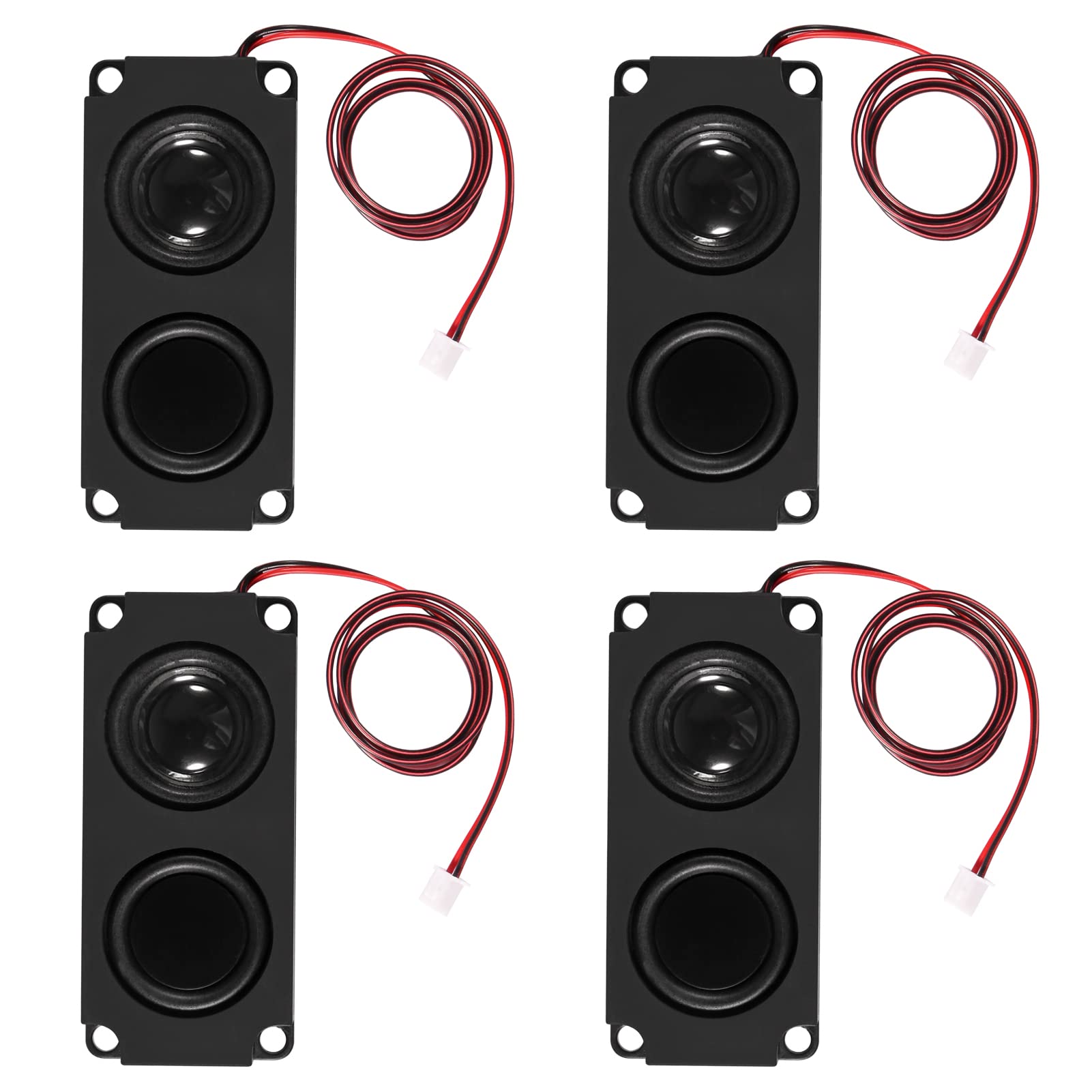 4PCS 5W 8 Ohm Mini Full-Range Speakers with JST-PH2.5mm-2 Pin Interface - Compatible with Arduino, DIY Electronics Projects - Perfect for Advertising Machines, Home Audio & DIY Prototyping