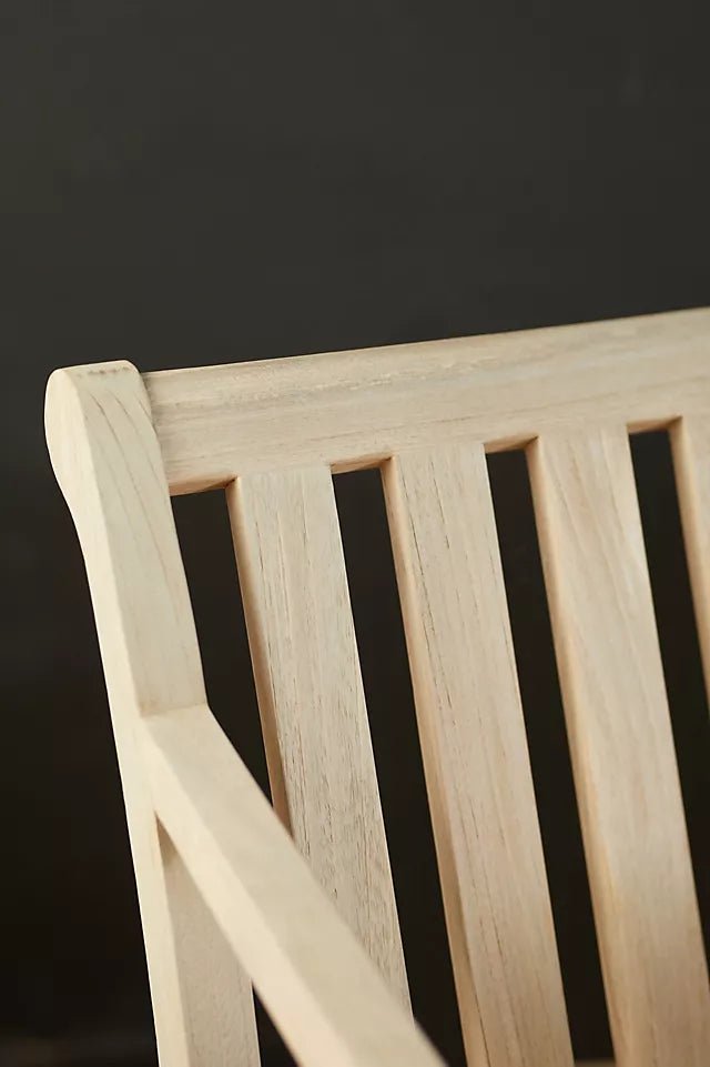 Hand Carved Wooden Three Seat Daybed - Rustic Solid Wood Sofa for Living Room, Patio & Garden - Perfect for Relaxing, Lounging & Outdoor Seating