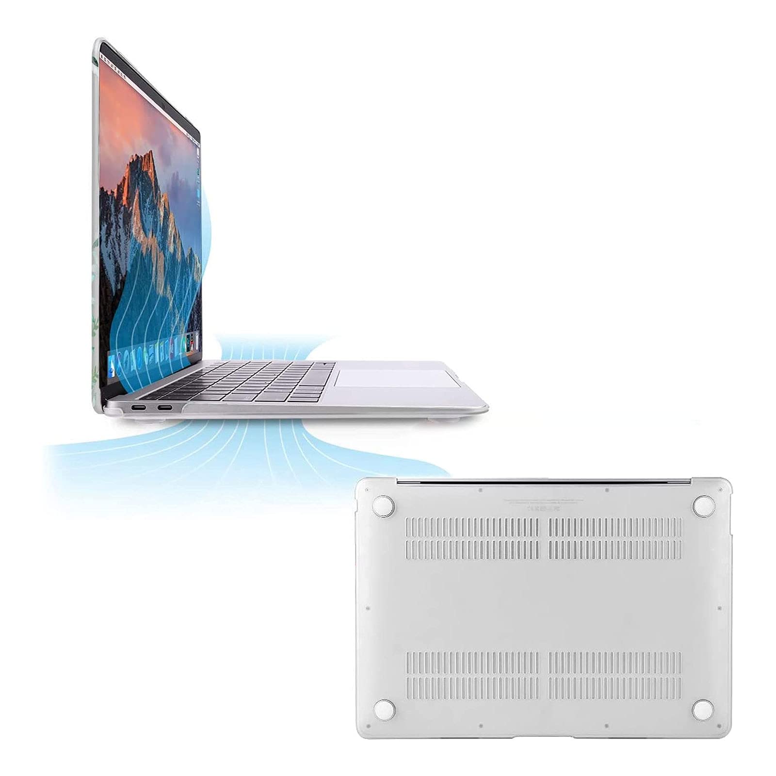 MOSISO MacBook Air 13 inch Case 2022-2018 Compatible with A2337 M1 A2179 A1932 Models - Hard Plastic Shell with Keyboard Cover & Screen Protector for MacBook Air 13.3