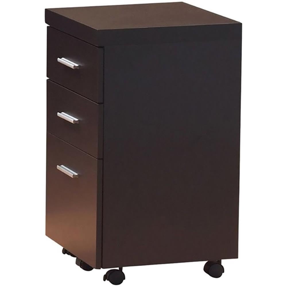 Home Square 4-Piece Office Furniture Set - Desk, Ergonomic Chair, Bookcase & Rolling File Cabinet for Home Office, Study Room or Workspace Organization