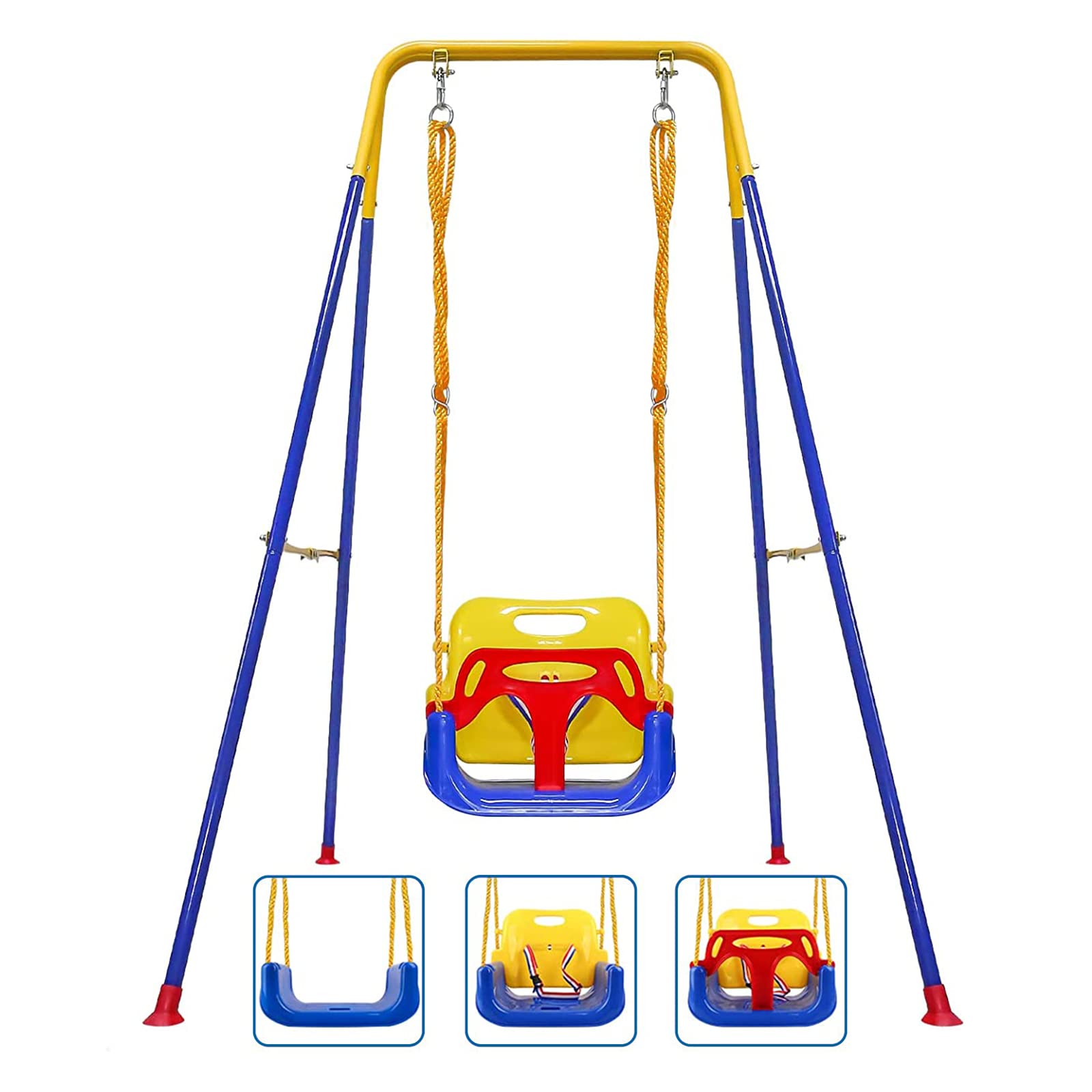 TALECO 3-in-1 Toddler Swing Set for Backyard - Baby Swing for Indoor & Outdoor Use - Safe for Kids 6+ Months - Perfect for Playgrounds, Parks & Home Play Areas