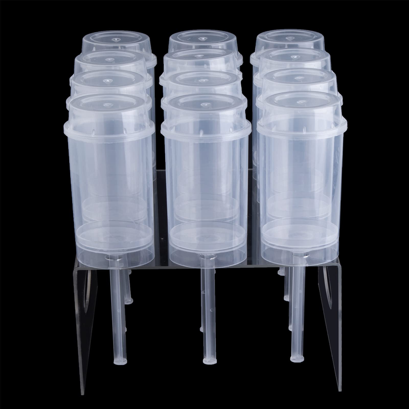 ZLKSKER 12-Pack Cake Push Up Pop Containers with Storage Tray | Reusable Cake Pop Molds Stand for Homemade Desserts, Party Treats & Snacks | Perfect for Birthday Parties, Baby Showers & Holiday Gift Giving