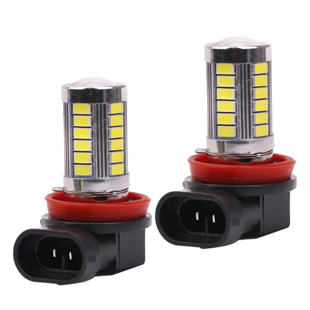 FAKEME 2X H11 21 LED Fog Driving Light Bulbs - Super Bright DRL Lights 12V-24V Waterproof for Cars, Trucks, SUVs - Perfect for Night Driving & Off-Road Adventures