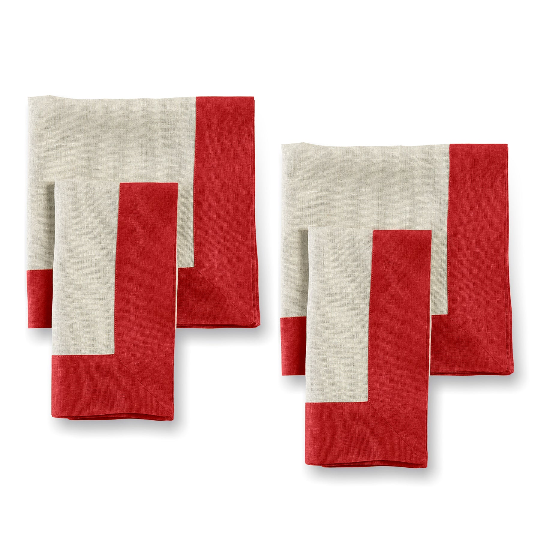 Elegant Contempo Napkins - Set of 4 Premium Cotton Dinner Napkins for Formal Dining, Parties & Special Occasions
