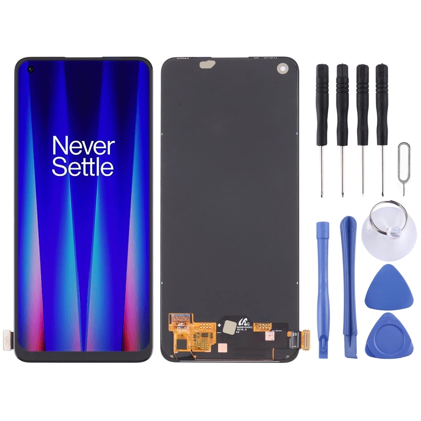 OnePlus Nord CE 2 5G IV2201 AMOLED LCD Screen & Digitizer Full Assembly - High Quality Replacement Repair Parts for OnePlus Nord CE 2 5G (Perfect for DIY Phone Screen Replacement & Repair)