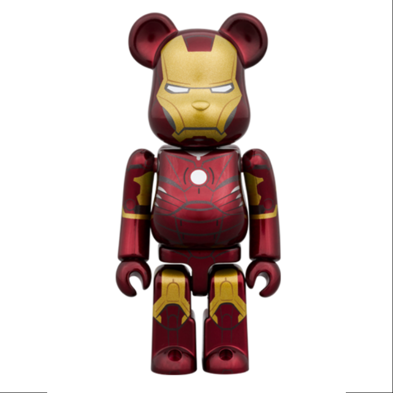 Be@rbrick Iron Man Mark III 400% & 100% Collectible Figure - 2024 Limited Edition Marvel Superhero Toy for Display & Gifting