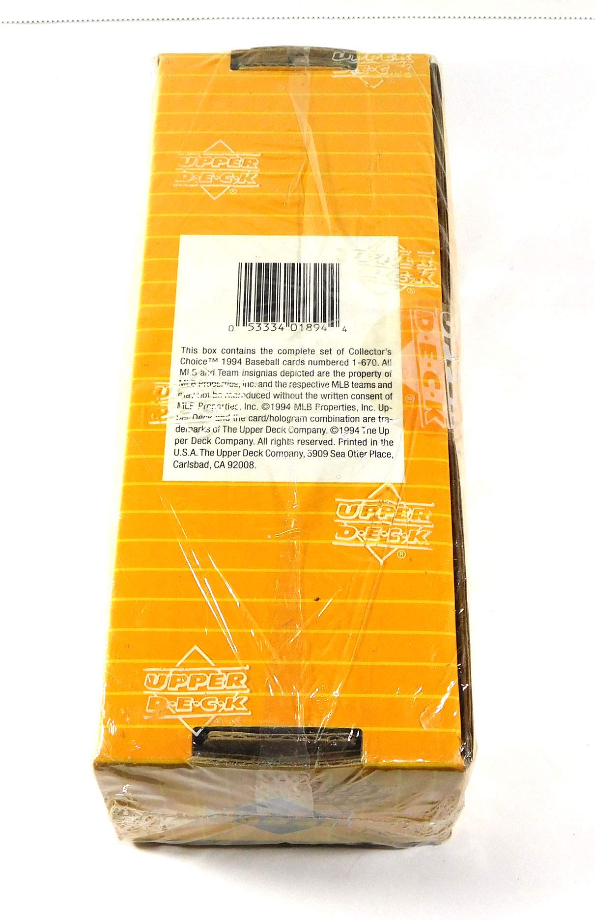 1994 Upper Deck Collector's Choice Complete Baseball Card Set - 670 Trading Cards for Collectors & Enthusiasts | Perfect for Sports Memorabilia Displays & Investment Collections