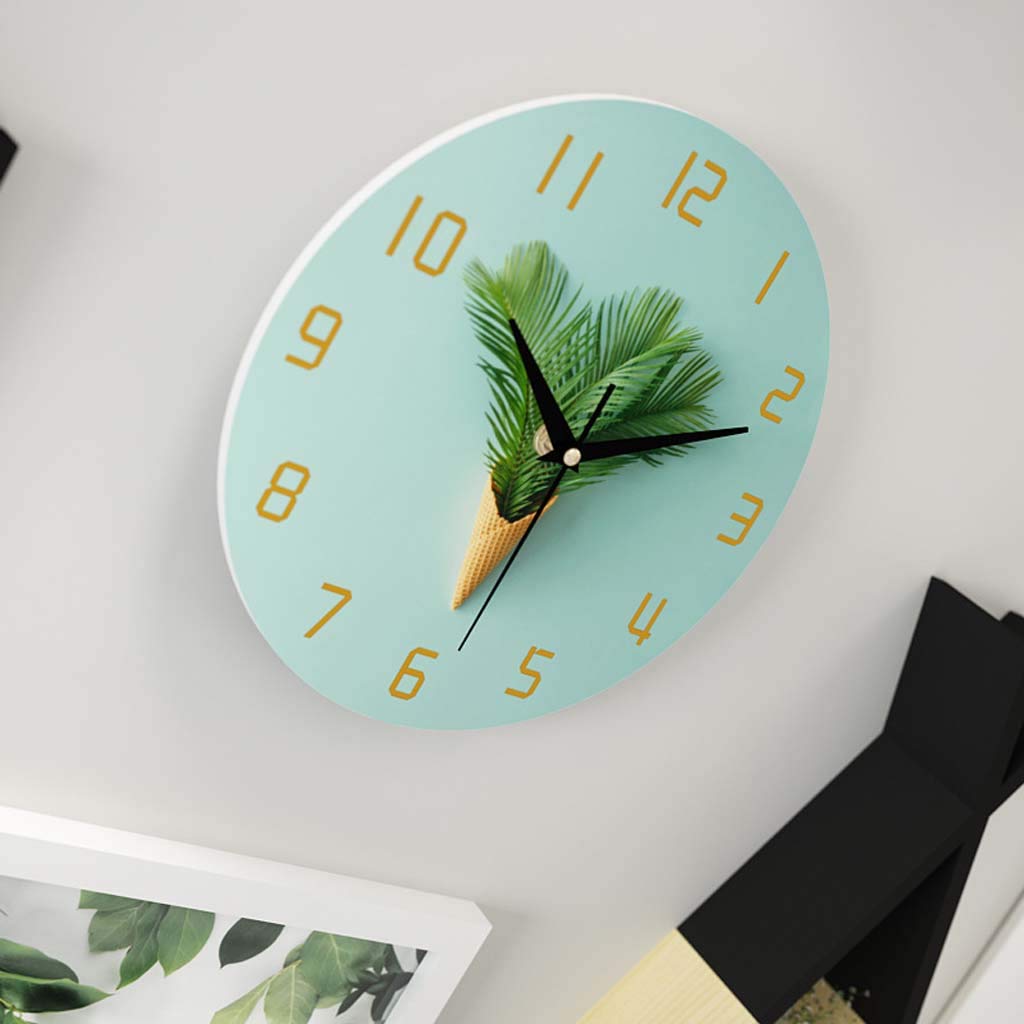Modern Nordic Small Fresh Solid Wood Photo Wall with Green Plant Decor - 2 Photo Frames & 3 Accessories (Black+White) - Perfect for Living Room, Bedroom & Office Wall Decor
