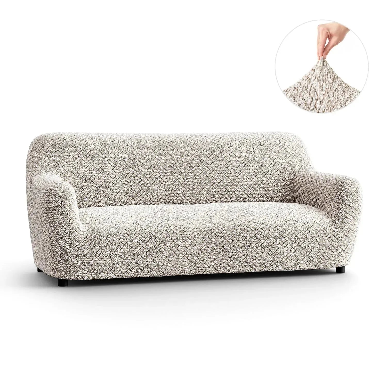 3 Seater Sofa Slipcover - Soft Microfiber Printed Fabric - Perfect for Living Room, Family Room & Home Decor