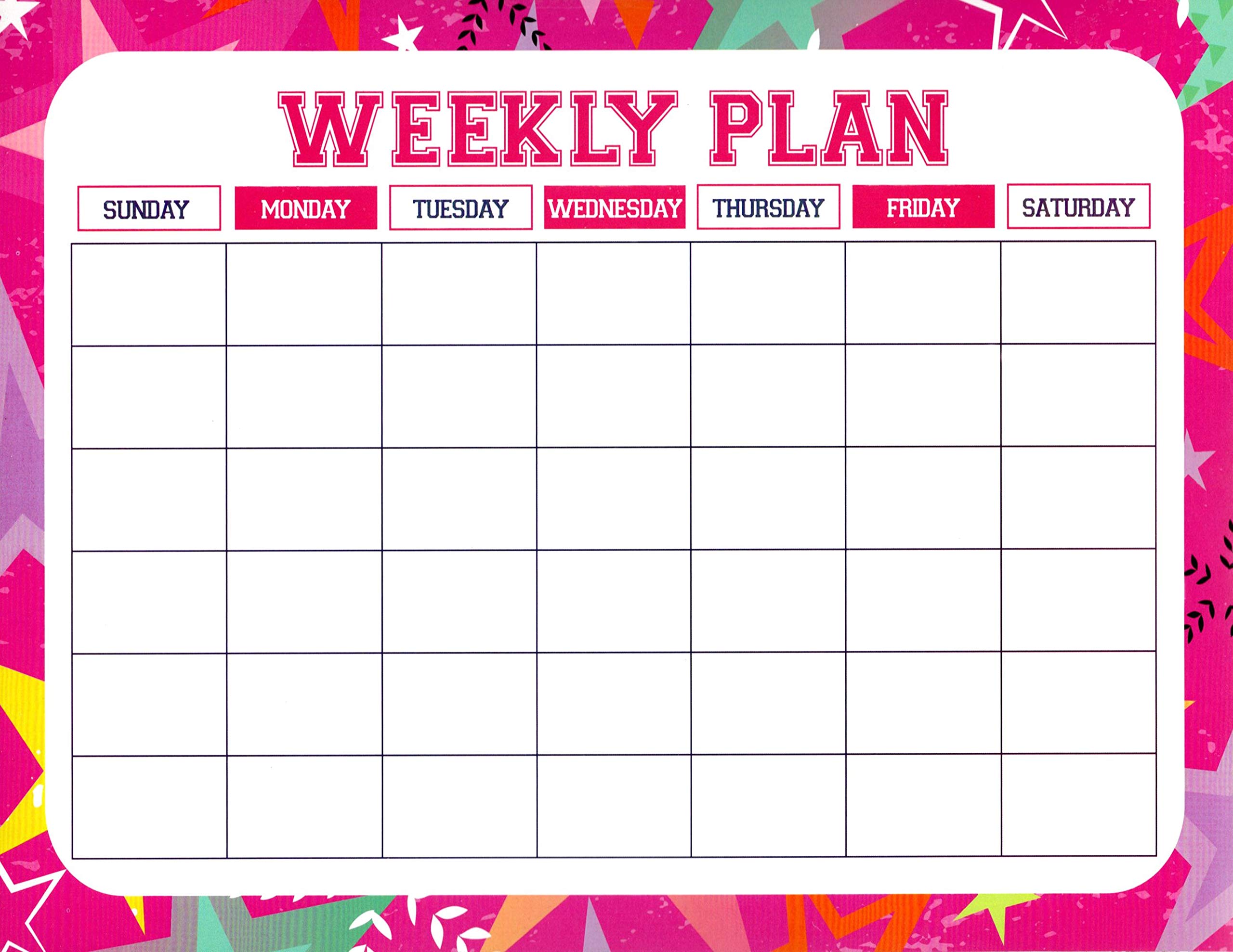 Magnetic Dry Erase Calendar Whiteboard Planner - Monthly & Weekly Refrigerator Calendar with Full Sheet Magnet - Perfect for Home, Office, School Lockers & Kitchen Organization (10-Pack)