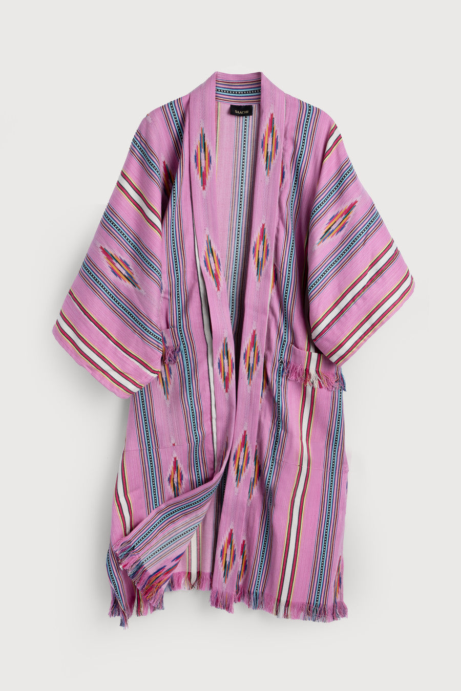Stylish Ikat Striped Jacket for Women - Lightweight Spring/Summer Cover-Up - Perfect for Beach, Vacation & Casual Outings