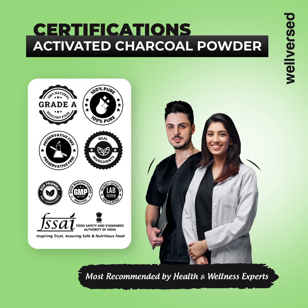 By Nature - Premium Activated Charcoal Powder 150g (5.3oz) | Food Grade Coconut Shell Charcoal | Teeth Whitening, Skin Detox & Oral Care | Natural Stain Remover for Teeth, Face Mask & Body Cleansing | Perfect for Dental Care, Skincare & Detox Routines