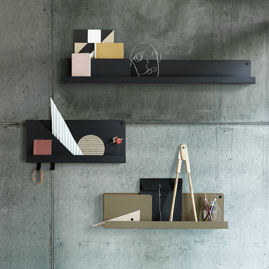 Muuto Johan Van Hengel Folded Shelves - Modern Wall Shelves for Living Room, Bedroom & Office Storage - Stylish Scandinavian Design for Home Decor