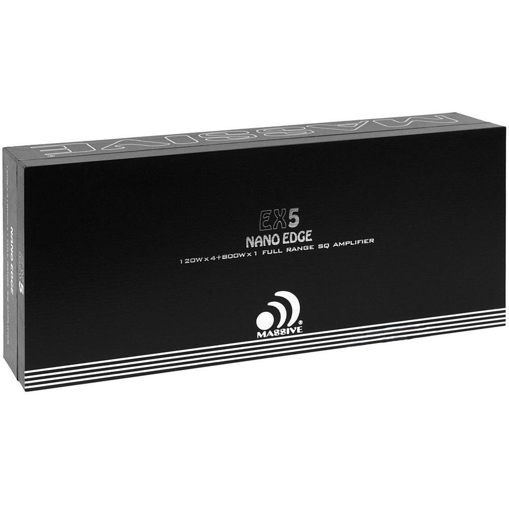 EX5 5-Channel Car Amplifier - 120W RMS x 4 @ 4 Ohm + 800W @ 1 Ohm - High Power Audio Amp for Car Stereo System, Subwoofer & Speakers - Perfect for Car Audio Upgrades, Truck Sound Systems & Bass Boost