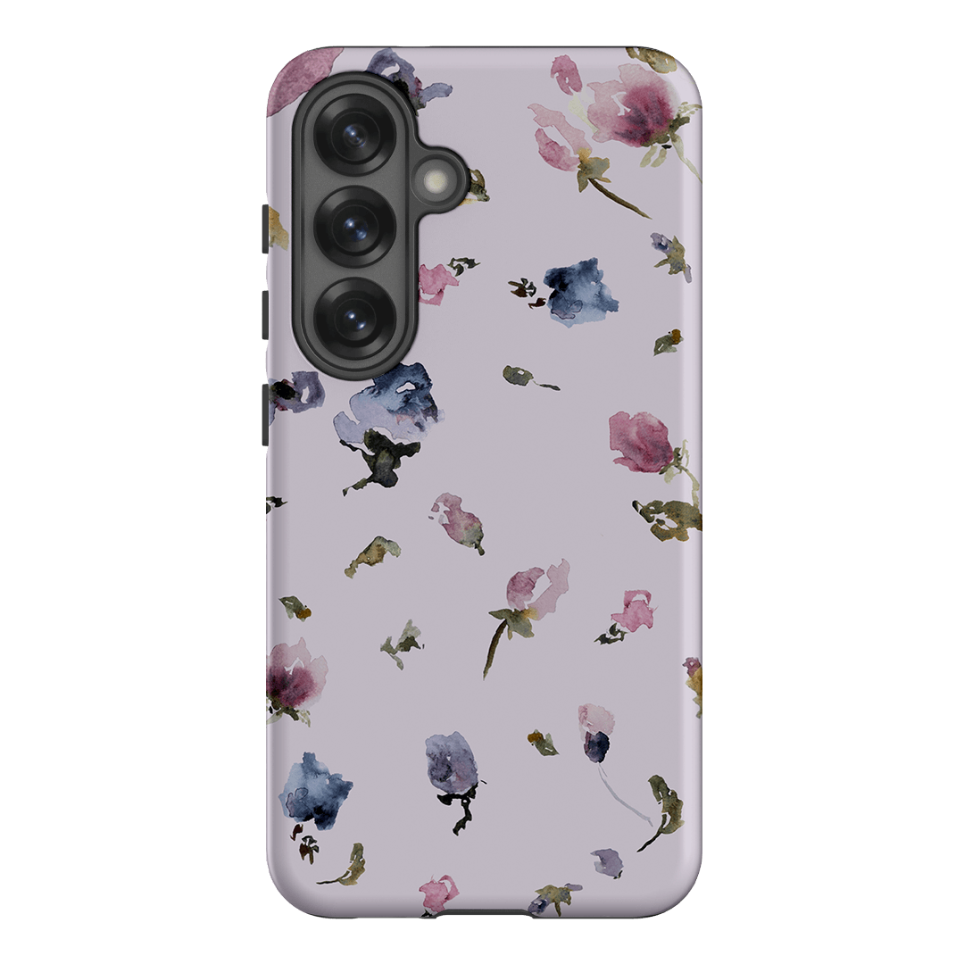 Violet Botanical Flower Phone Case for iPhone 15 Pro Max - Slim Protective Cover with Floral Design for Women Girls | Perfect for Everyday Use, Travel & Gift Giving