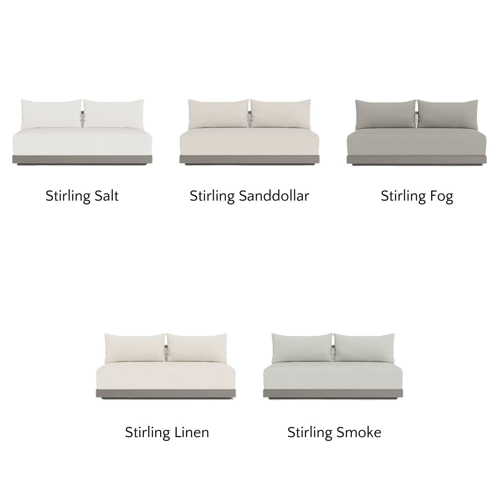 Antigua Outdoor 2-Seat Armless Patio Sofa - Perfect for Poolside, Garden, and Backyard Relaxation