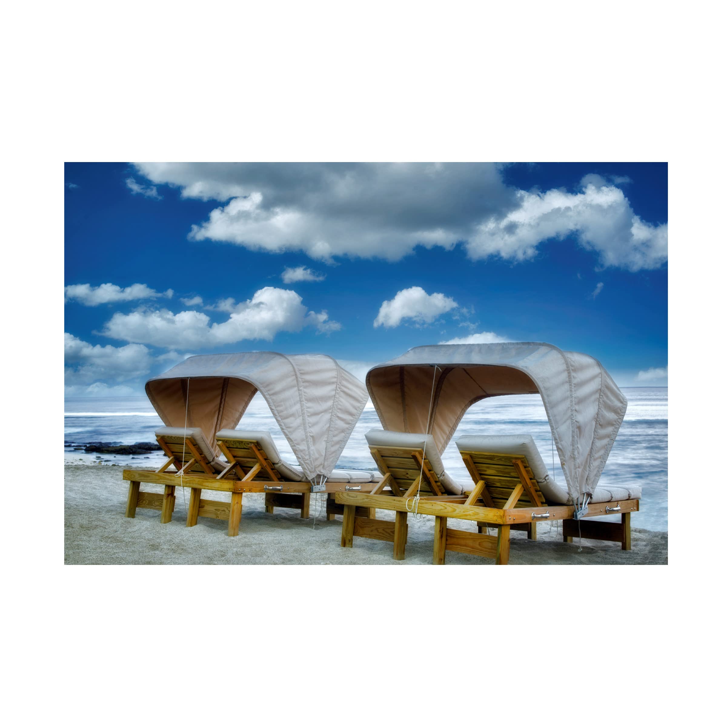 Dennis Frates 'Beach Chair 1' Canvas Wall Art Print - Coastal Decor for Living Room, Bedroom & Beach House - Trademark Fine Art Collection