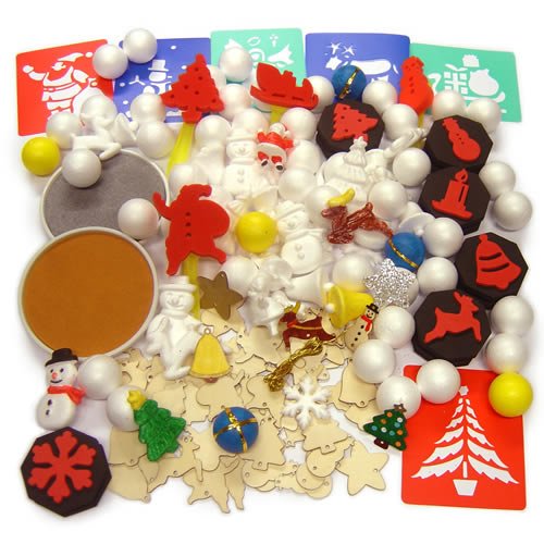 Christmas Craft Kit for Kids - DIY Holiday Decorations & Greeting Cards - Complete Craft Supplies Box - Perfect for Classroom Activities & Family Christmas Projects