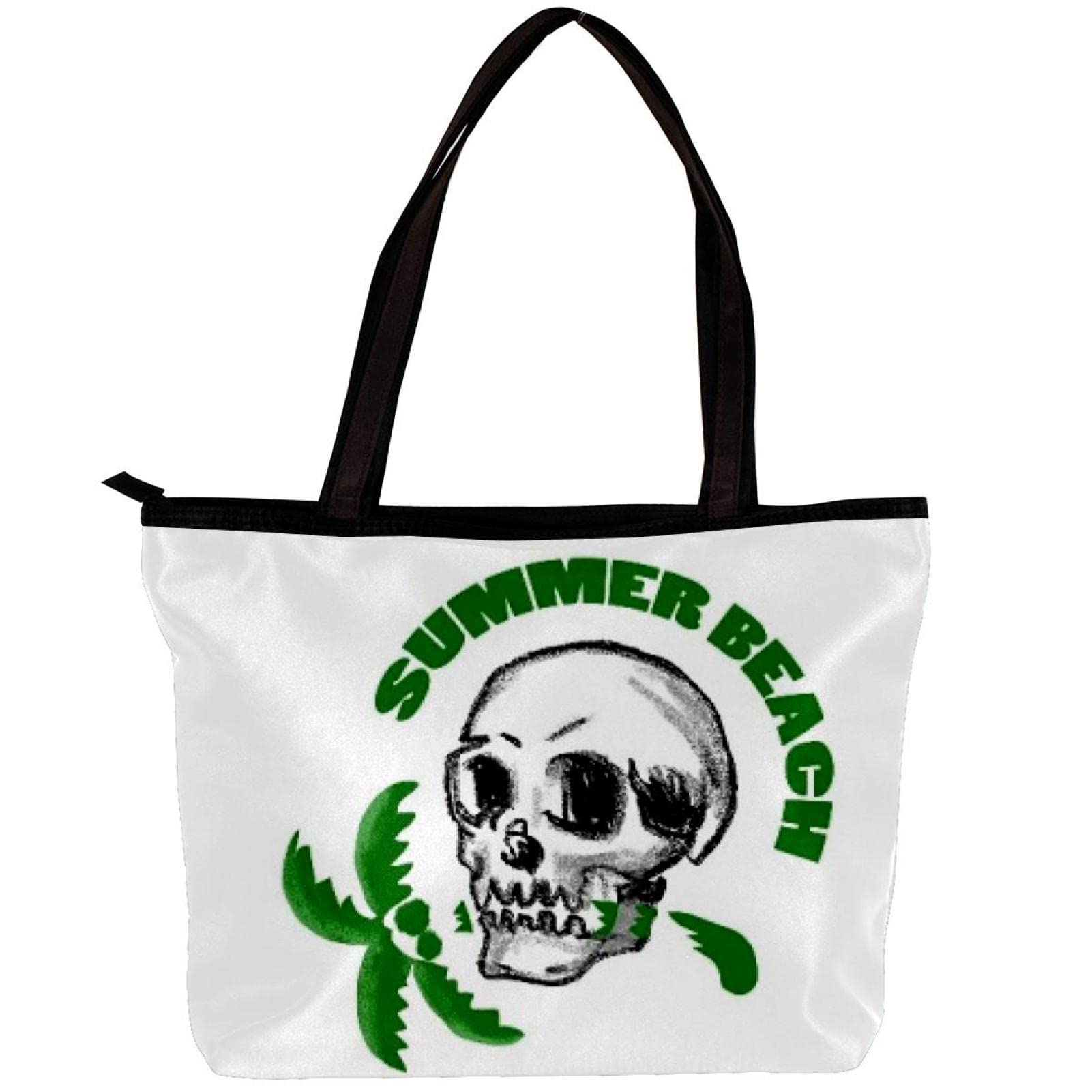 Stylish Cactus Skull Tote Bag for Women - Durable Shoulder Handbag with Inner Pouch - Perfect for Shopping, Beach, Work & Daily Use