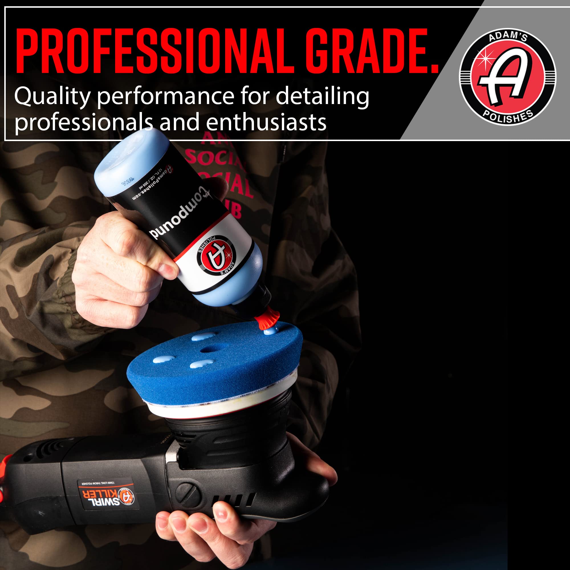 Adam's Polishes Swirl Killer 15mm Dual Action Car Polisher & Buffer Machine - Perfect for Car Polish, Polishing Compound & Scratch Remover | Ideal for Detailing, Car Wash, Clay Bar & Ceramic Coating | Professional-Grade Auto Paint Correction & Shine Restoration
