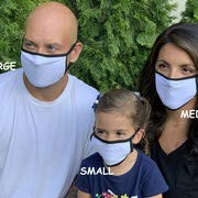 3dRose Small Face Mask - Adorable Kitten Peeking from Birthday Gift with Cake & Candles | Comfortable Protective Mask for Parties, Gifts & Everyday Use