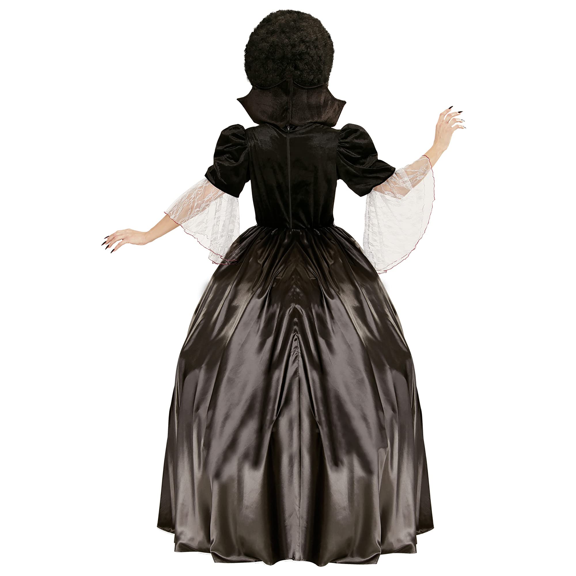 Vampire Costume Dress with Petticoat & Collar - Gothic Lolita Cosplay Outfit for Halloween, Anime Conventions & Themed Parties