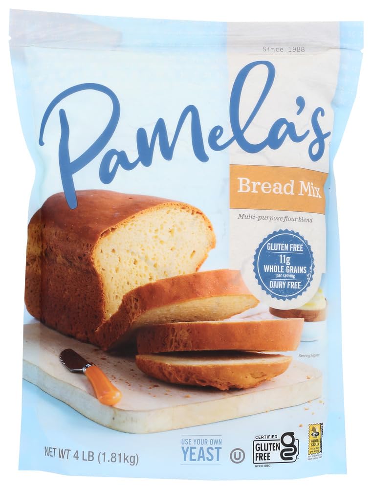 Pamela's Gluten Free Bread Mix & Flour Blend - 12 Pack (4 LB Each) - Perfect for Baking Bread, Muffins, and Pancakes at Home