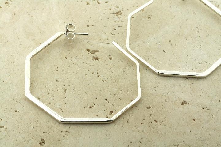 6-Piece Sterling Silver Angled Hoop Earrings Set - Elegant & Hypoallergenic Jewelry for Women, Perfect for Parties, Weddings & Everyday Wear