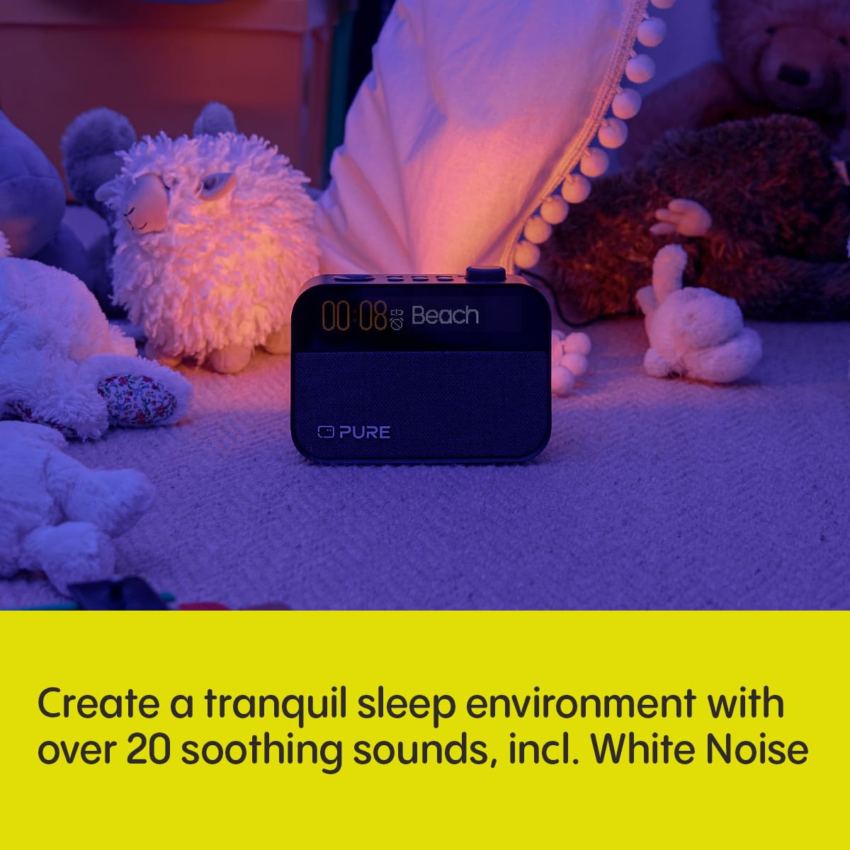 Pure Moment Alarm Clock Radio with Wake-Up Light, Bluetooth Speaker & White Noise Machine - Crystal Clear Sound, Coffee Brown Finish - Perfect for Bedroom, Office, and Meditation Spaces