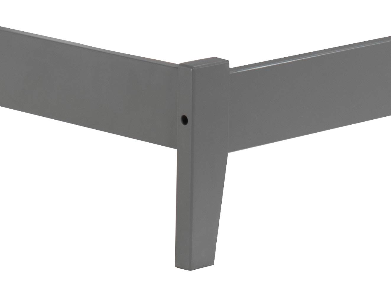 AFI Madison King Foundation Bed with USB Charging Ports - Grey Queen Size Platform Bed Frame for Modern Bedrooms | Perfect for Small Spaces & Guest Rooms