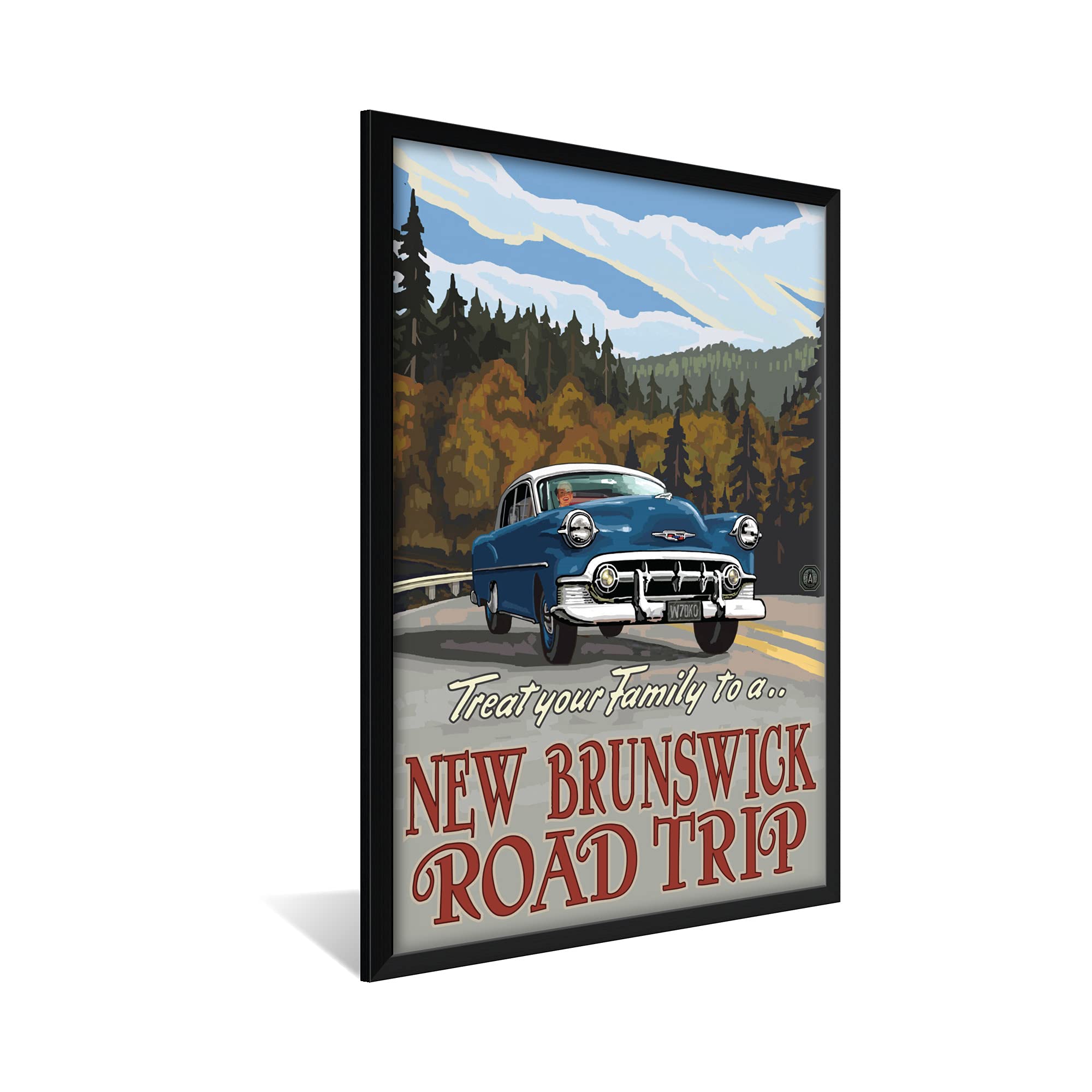 Professionally Framed New Brunswick Canada Road Trip Hills Art Print by Paul A. Lanquist - 32