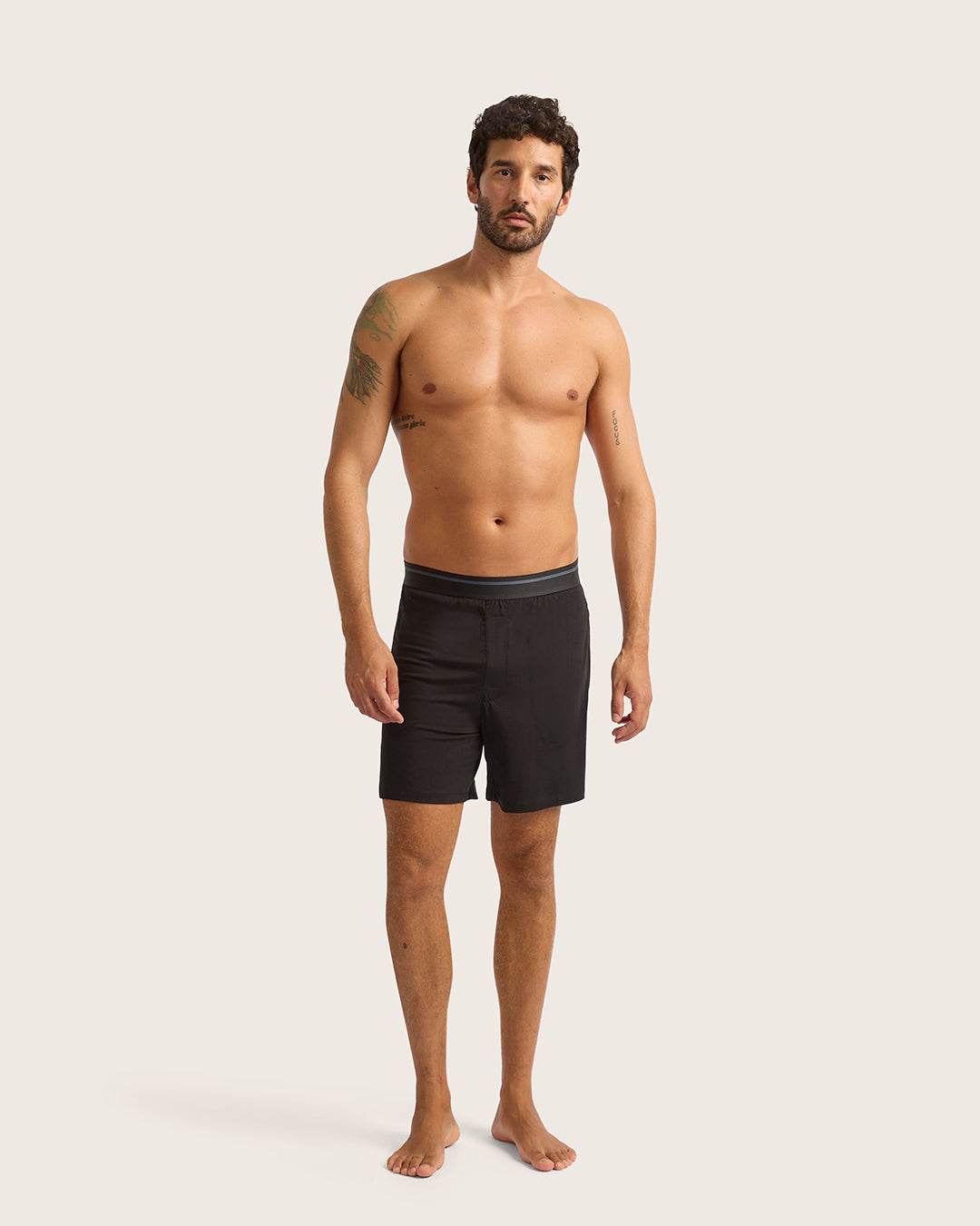 Men's Comfortable Sleep Shorts - Soft Breathable Lounge Pajama Shorts for Men (Black) - Perfect for Nightwear, Lounging & Summer Sleepwear