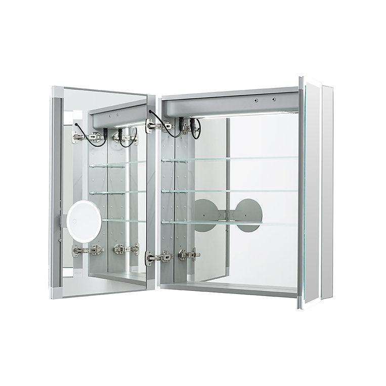 Aquadom Edge Royale 36x32 Inch LED Lighted Bathroom Medicine Cabinet with Mirror - Perfect for Modern Homes, Apartments & Vanities