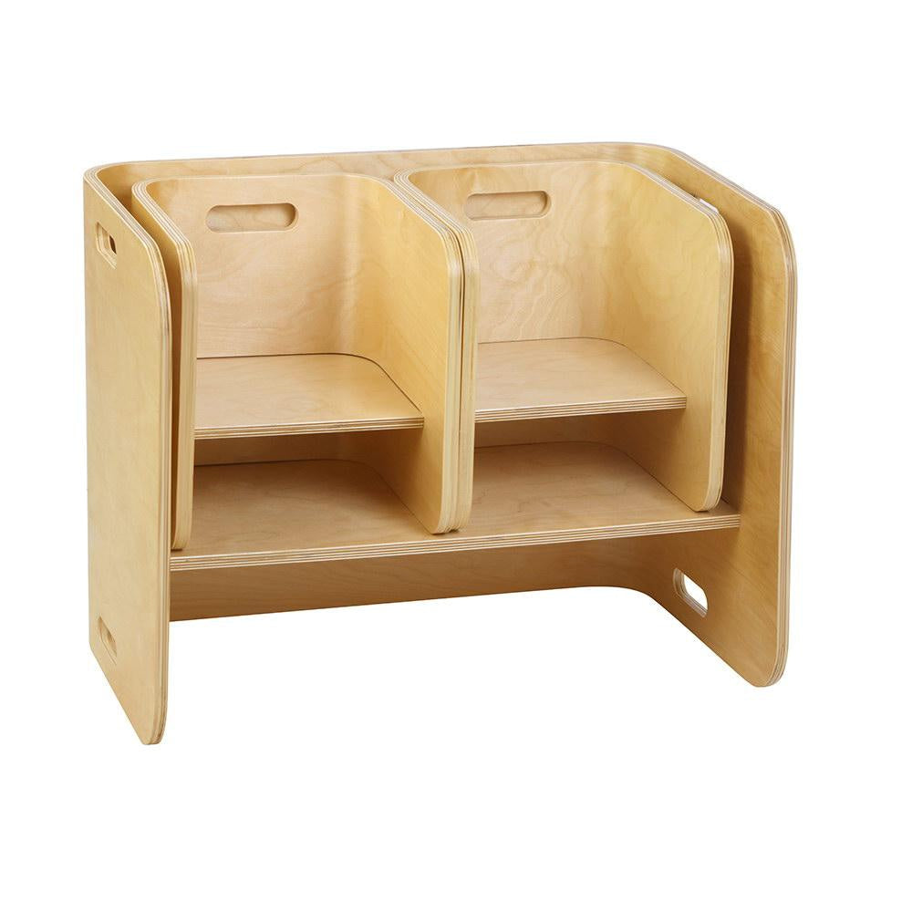 3-Piece Nordic Kids Table and Chair Set - Beige Compact Children's Activity Desk & Chairs for Playroom, Study, and Arts & Crafts