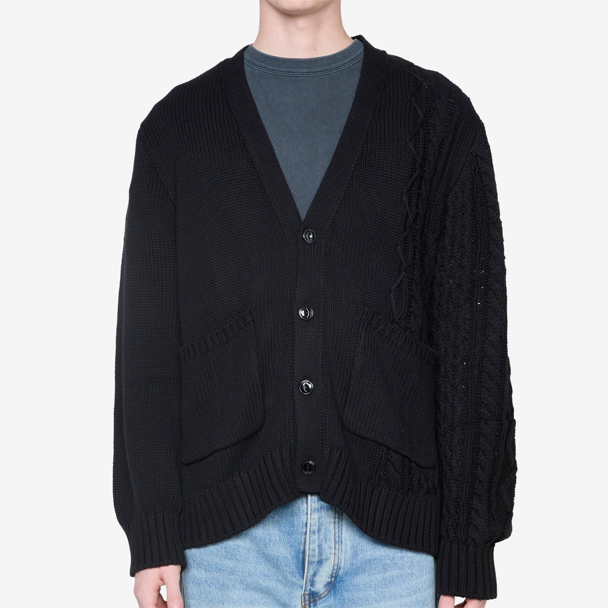 Black Merge Cardigan for Women - Soft & Stylish Knit Sweater - Perfect for Fall & Winter Layering, Office Wear & Casual Outfits