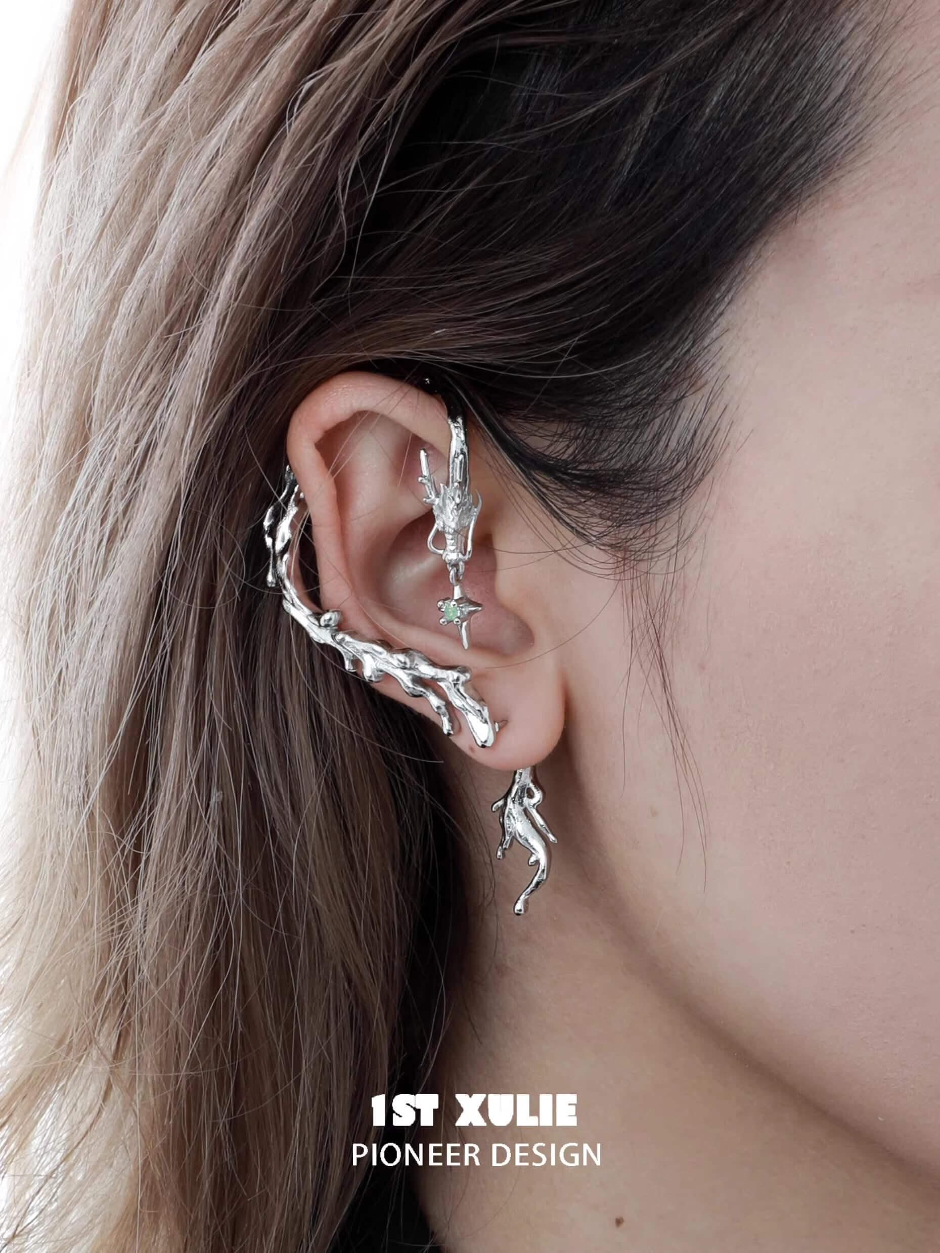 24K Gold & 18K Platinum Plated Opal Crystal Ear Hook Earrings for Women - Elegant Dangle Hook Earrings for Party, Wedding & Evening Wear