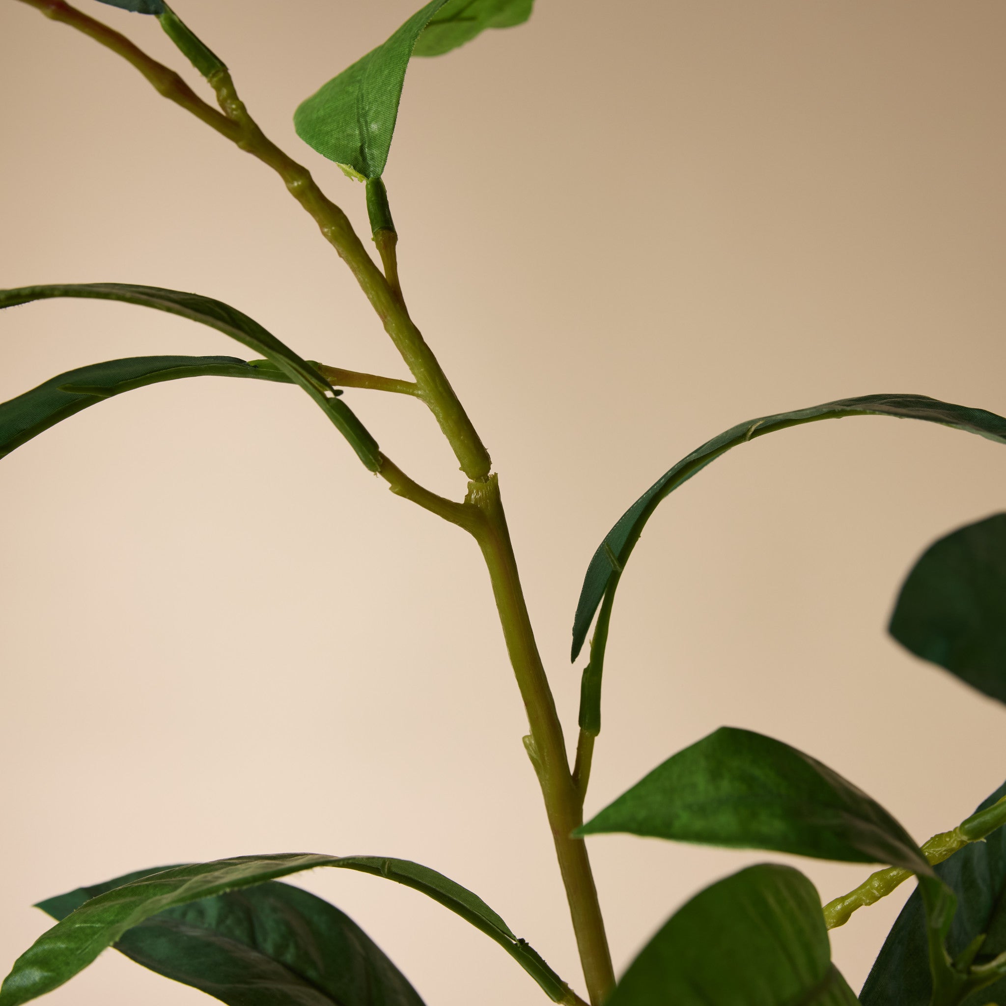 Artificial Croton Leaf Spray - 42 Inch Green Faux Plant for Home Decor, Office, Wedding & Event Centerpieces