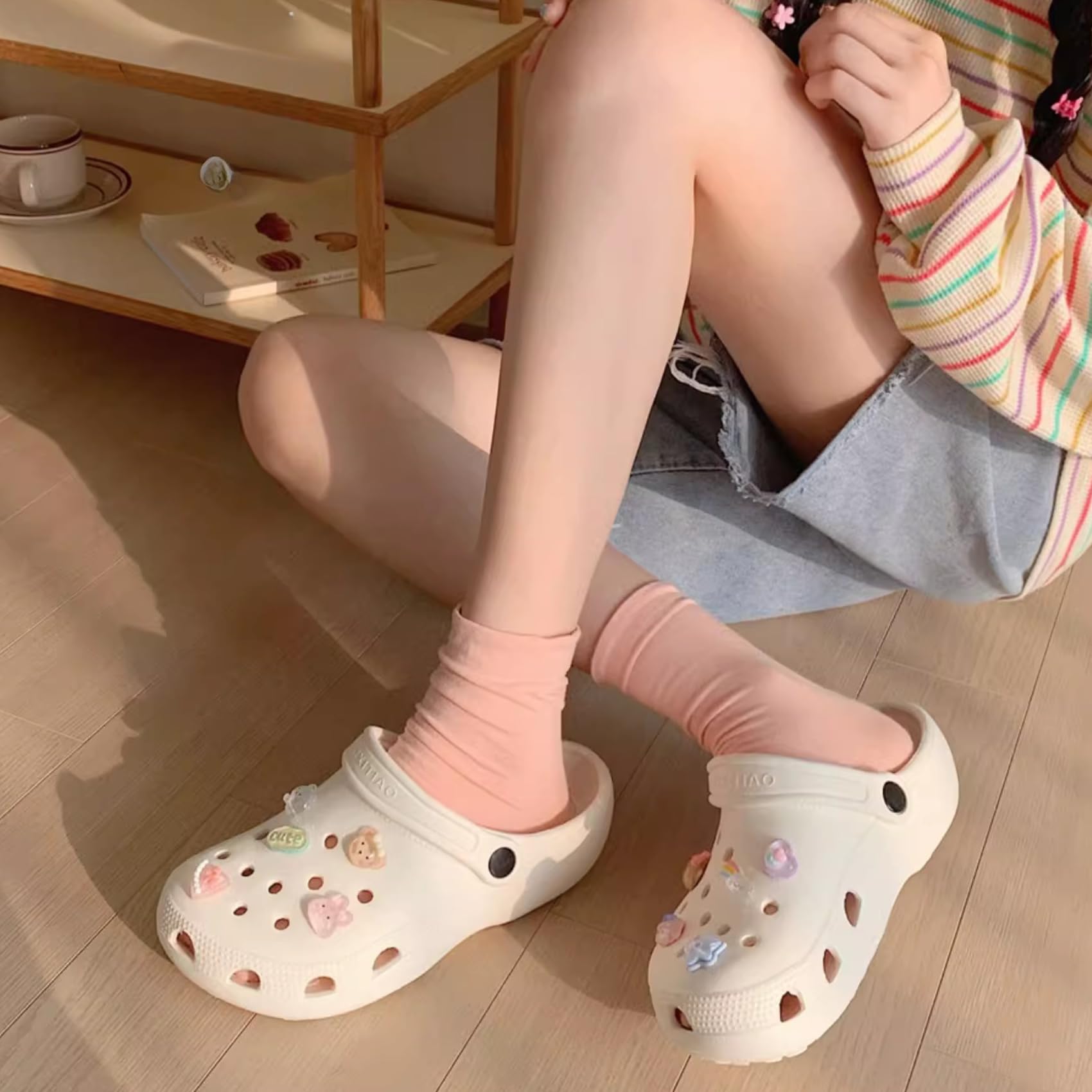 Women's Waterproof Garden Clogs with Cute Charms - Slip-On Summer Sandals for Beach, Pool, Shower & Bathroom Slippers - Perfect for Outdoor, Indoor & Water Activities
