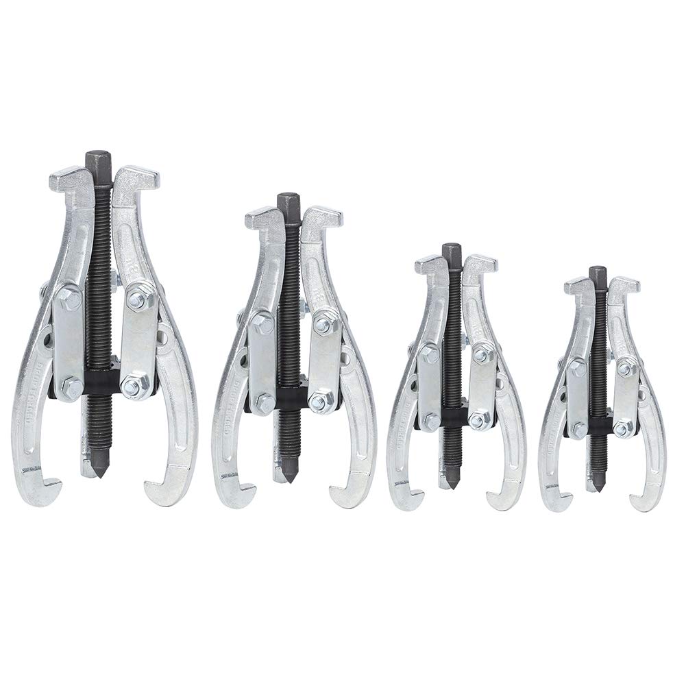 3-Jaw Gear Puller Set - Heavy Duty Carbon Steel Bearing Removal Tool for Automotive Repair & Mechanic Work - Perfect for Removing Gears, Pulleys, and Bearings from Cars, Trucks, and Machinery