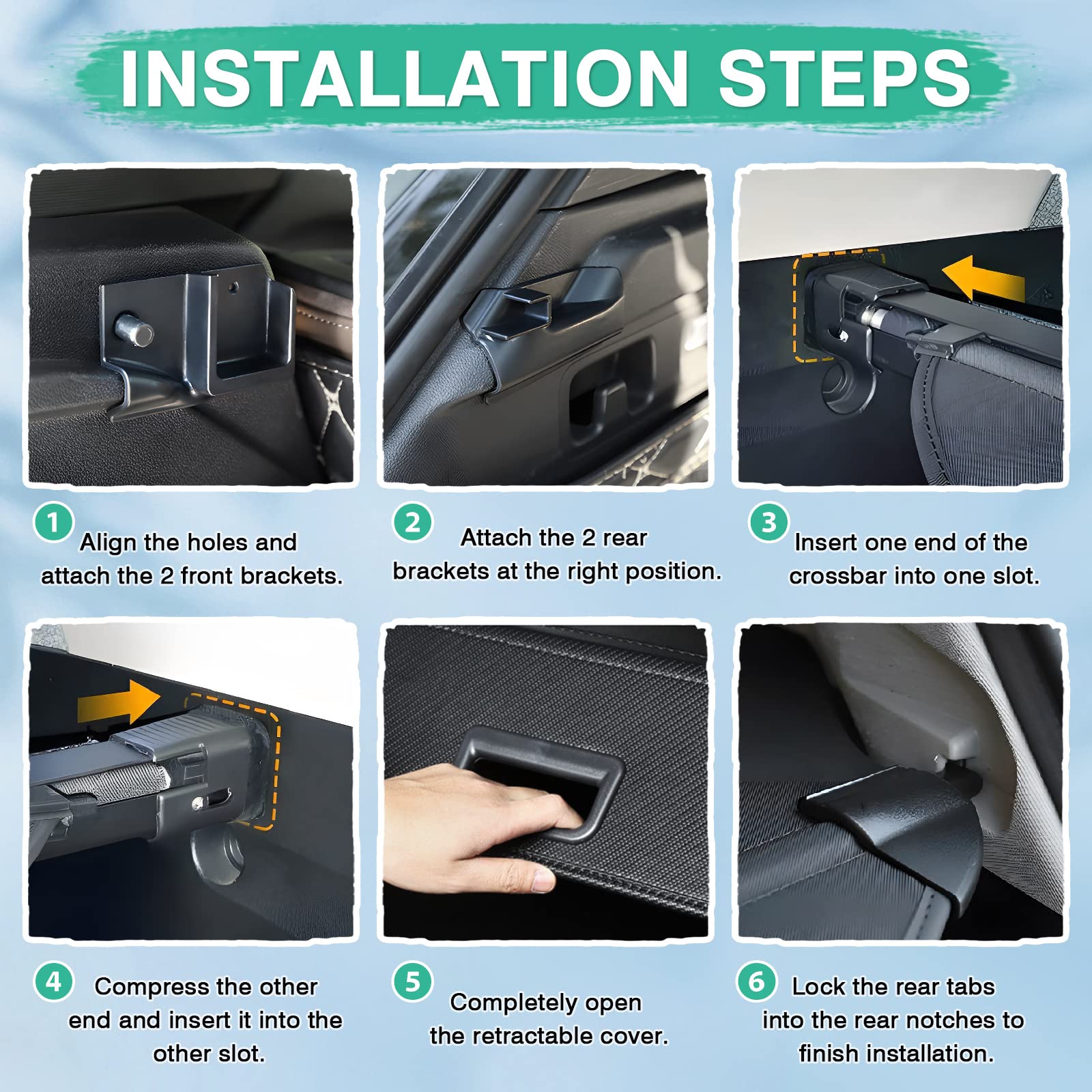 Powerty Retractable Cargo Cover for Buick Envision 2021-2024 - Black Trunk Shade Protector | Durable Car Accessories for Luggage Protection & Privacy | Perfect for Road Trips, Grocery Hauling & Outdoor Adventures
