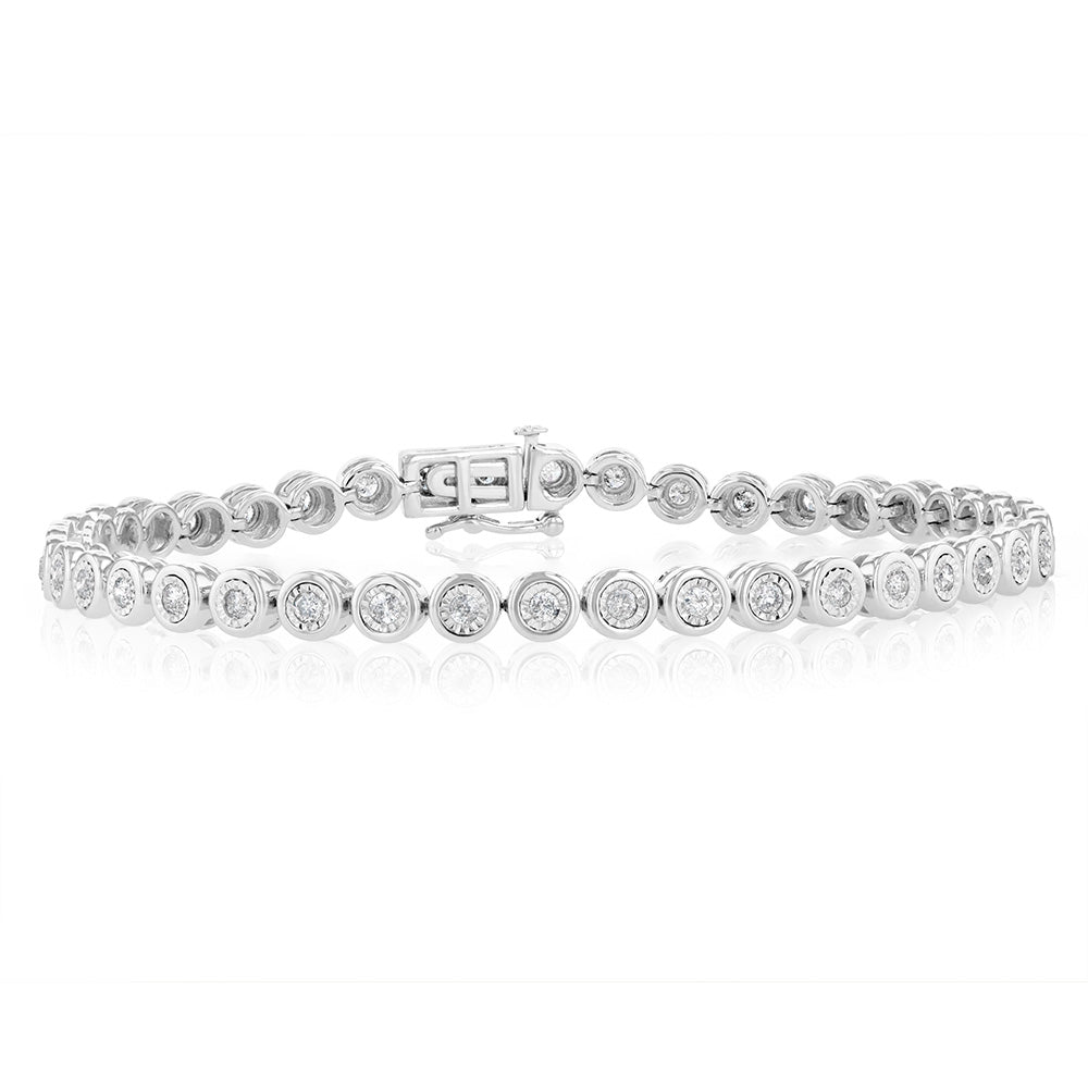 1 Carat Diamond Tennis Bracelet in 10K White Gold for Women - Elegant Jewelry Gift for Anniversary, Wedding & Special Occasions