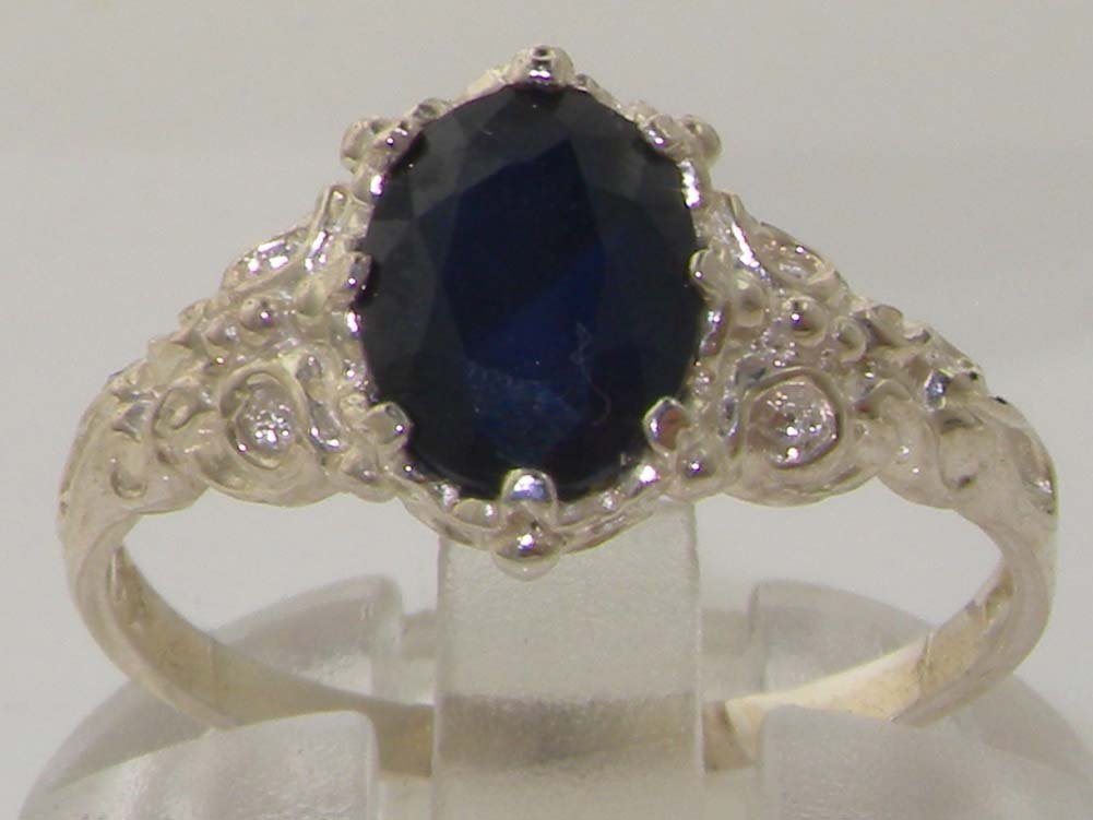925 Sterling Silver Genuine Sapphire Women's Band Ring - Elegant Jewelry for Everyday Wear, Gift for Her, Wedding, Anniversary & Special Occasions