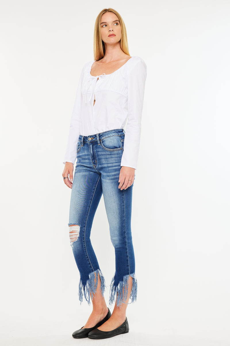 Audrina Mid Rise Ankle Skinny Jeans for Women - Stretch Denim Pants, Slim Fit, Comfortable Everyday Wear - Perfect for Work, Casual Outfits & Date Nights