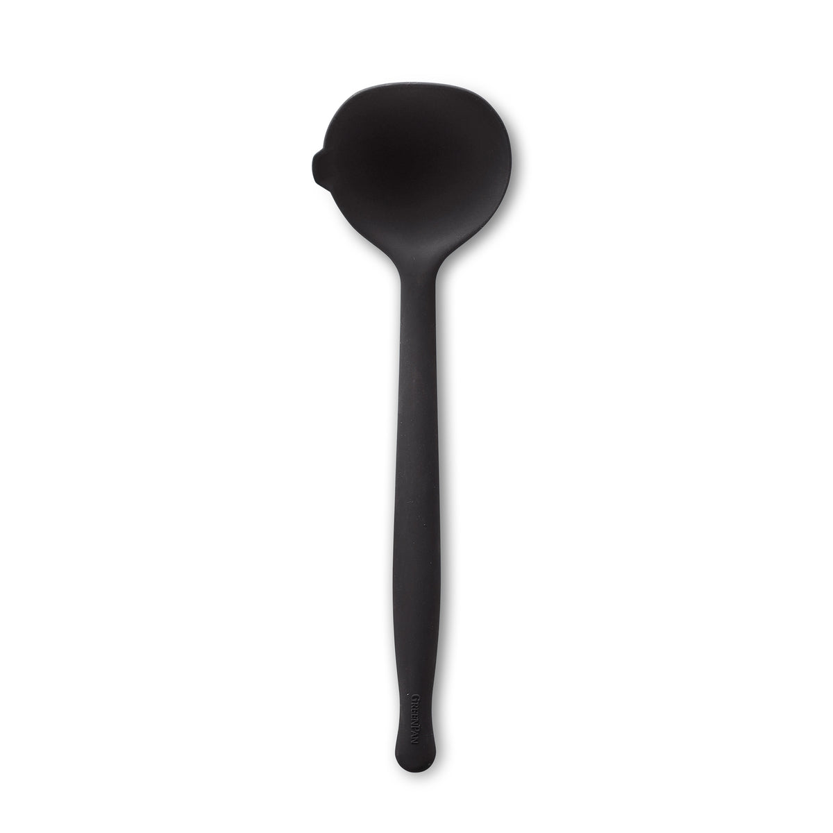 Premium Black Silicone Ladle - Heat-Resistant, Non-Slip Grip - Perfect for Cooking, Serving Soups & Sauces - Ideal for Kitchen, Camping & Outdoor Use