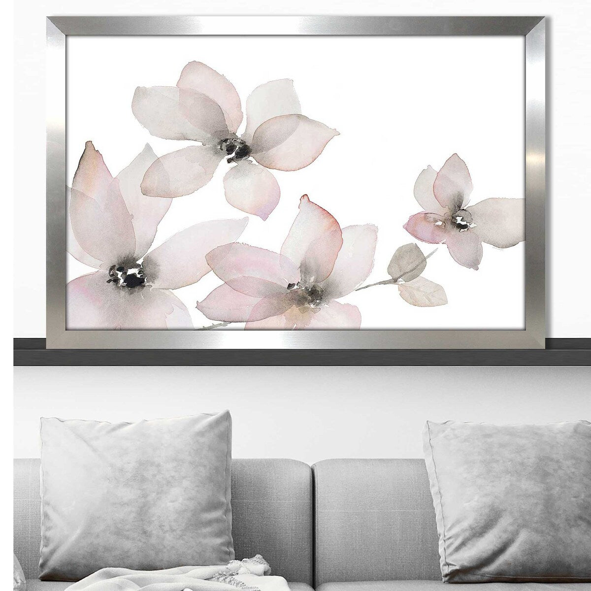 Blooming Whispers II Horizontal Acrylic Wall Art Print - Modern Floral Home Decor for Living Room, Bedroom & Office