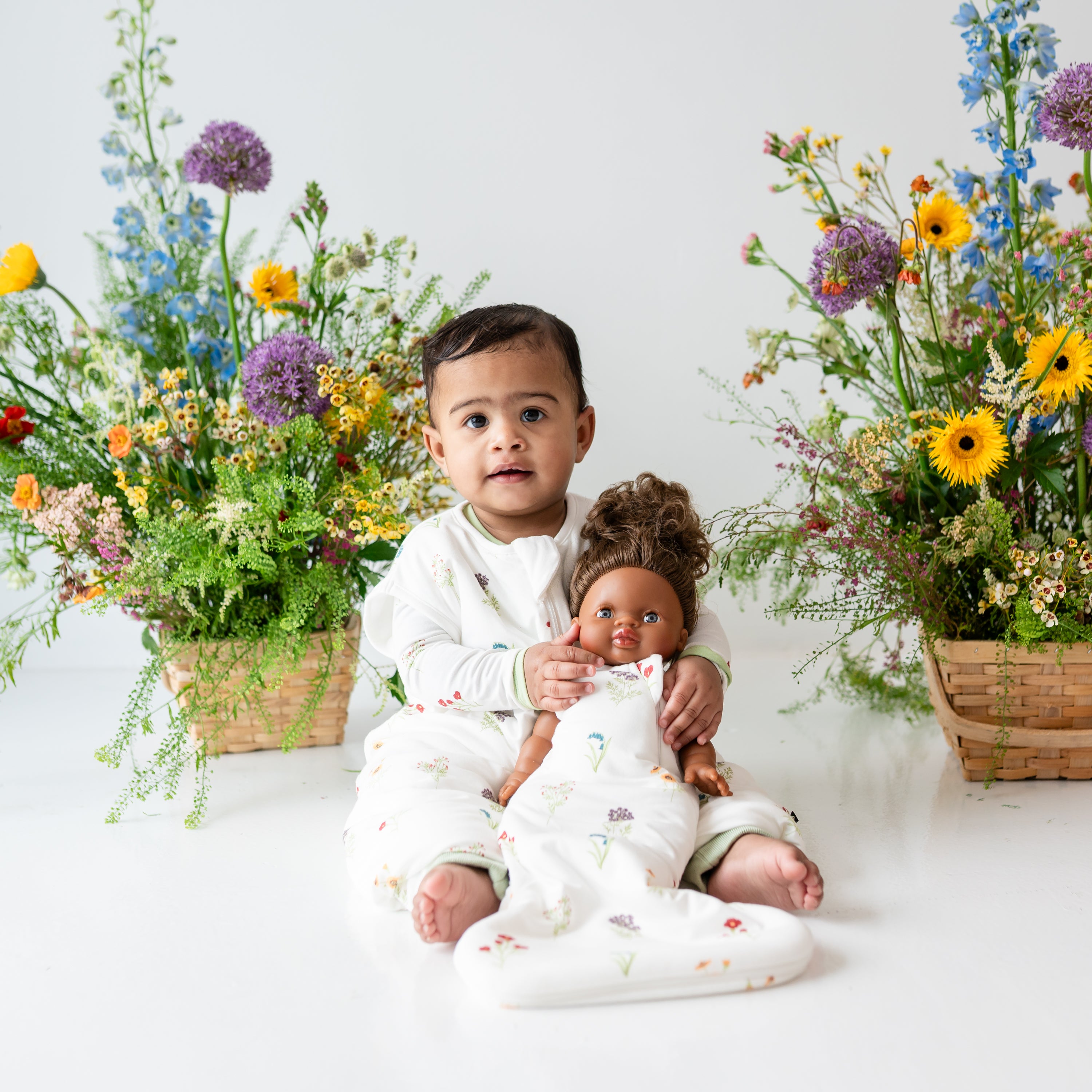 Soft & Cozy Baby Doll Sleep Bag - Wildflower Print for Girls | Perfect for Nursery, Travel & Playtime | Breathable & Comfortable Toddler Wear